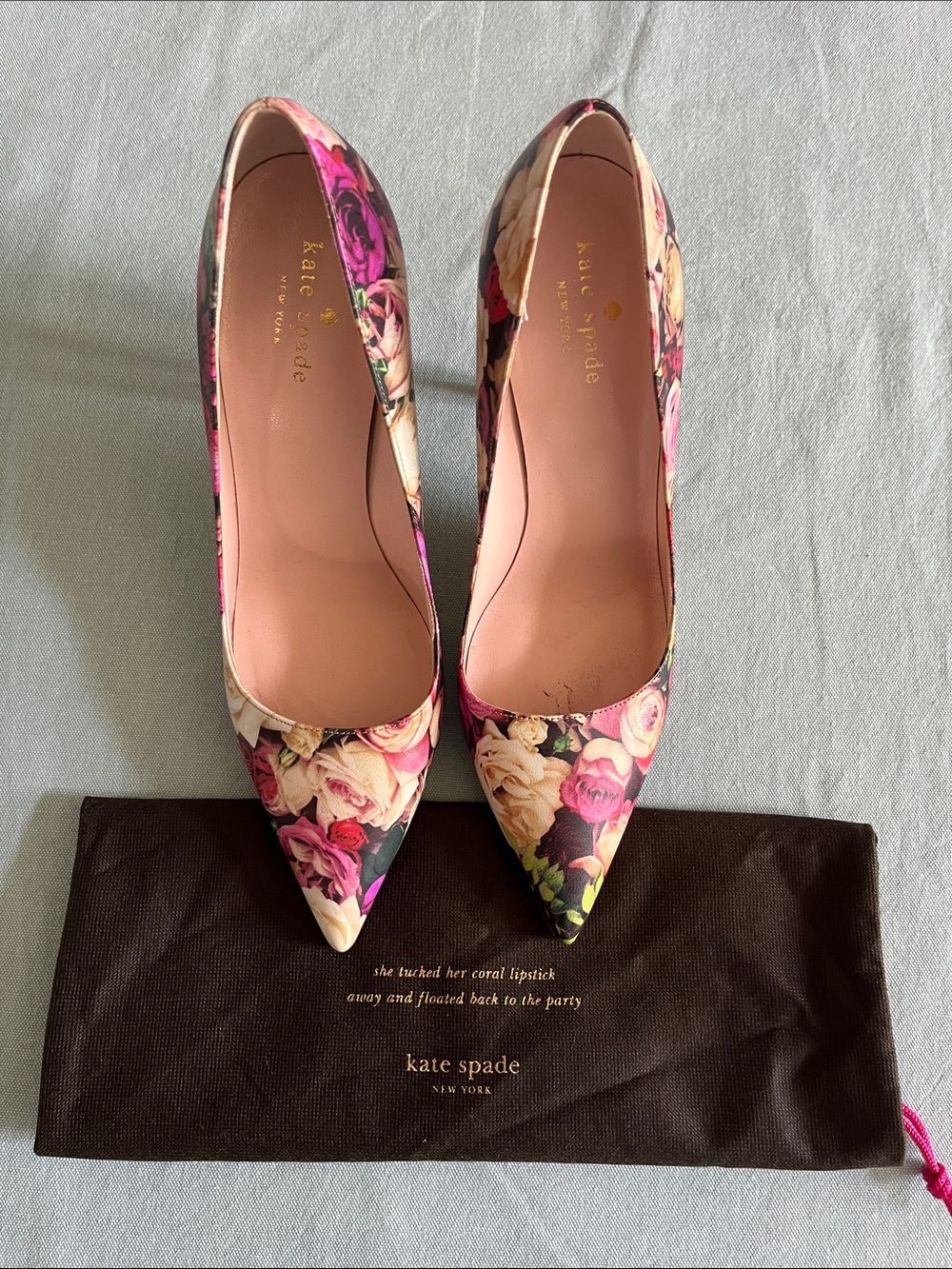 kate spade Floral Pointed Toe Pumps - Pink Multi Floral